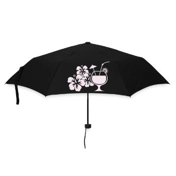Boisson cocktail à l’hibiscus d’Hawaï - Parapluie standard - noir - Devant