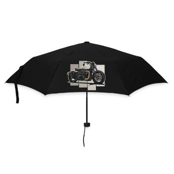 Bobber // Custom // Motorcycle - Umbrella (small) - black - Front