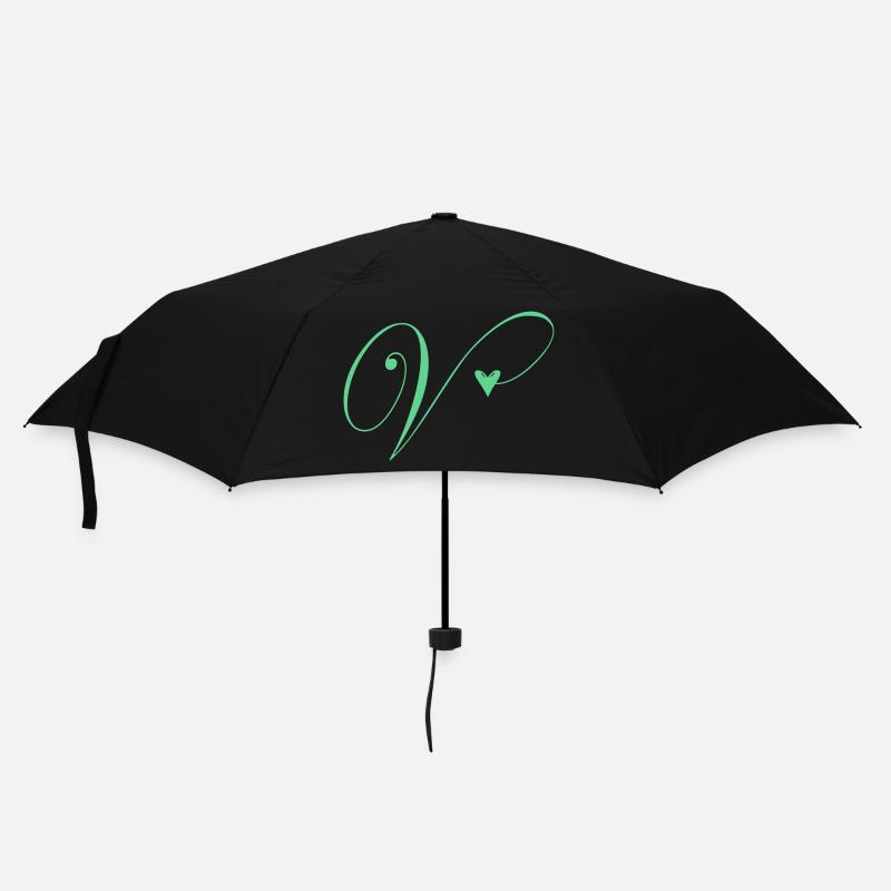 Monogramme V Vigne Coeur - Parapluie standard - noir