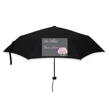 Do What You Love dark grey with pink text - Umbrella (small) - black - Front