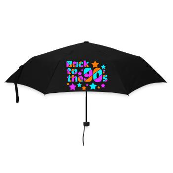 90s Party , Theme Party , 90s back to (25) - Umbrella (small) - black - Front