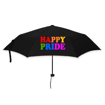Happy pride - Regenschirm (klein) - Schwarz - Vorne