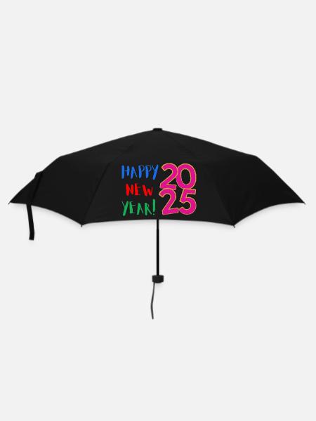 Happy New Year 2025 - Umbrella (small) - black
