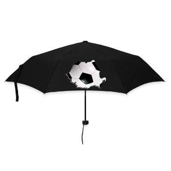 La carte de la Roumanie encadre le vrai football - Parapluie standard - noir - Devant