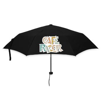 Caferacer retro Motorrad vintage Biker Symbol Logo - Regenschirm (klein) - Schwarz - Vorne