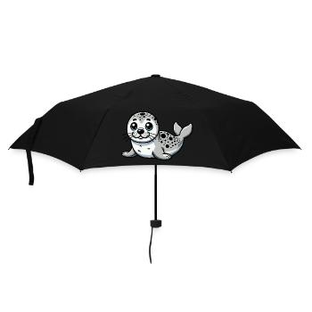 Krabbenfresser Robbenstein Baby - Regenschirm (klein) - Schwarz - Vorne