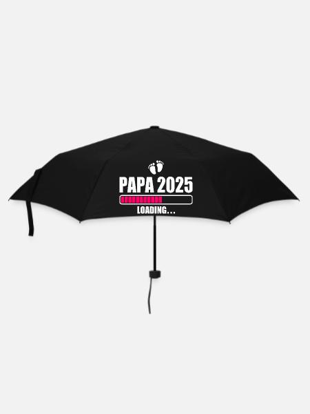 Papa 2025 - Regenschirm (klein) - Schwarz