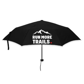 Lauf mehr Trails - Regenschirm (klein) - Schwarz - Vorne