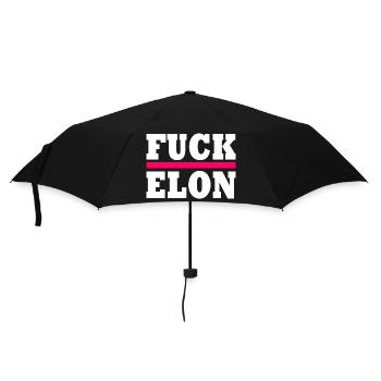 Fuck elon - Regenschirm (klein) - Schwarz - Vorne