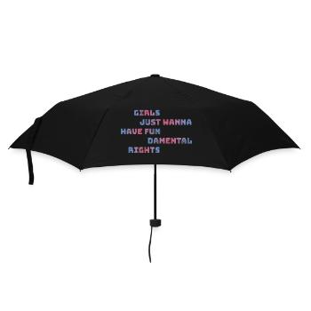 Girl just wanna have fundamental Rights - Regenschirm (klein) - Schwarz - Vorne