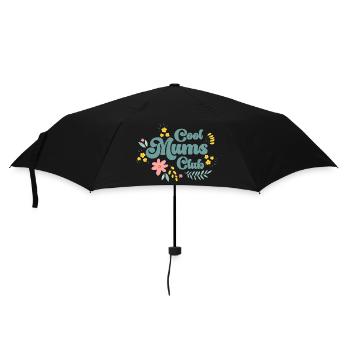 Design Cool Moms Club - Regenschirm (klein) - Schwarz - Vorne