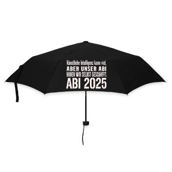 Abi KI Spruch 2025 - Regenschirm (klein) - Schwarz - Vorne