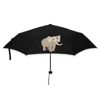 Éléphant - Parapluie standard - noir - Devant