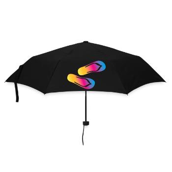 Slippers Flip Flops Holiday Beach Camping Colours - Umbrella (small) - black - Front