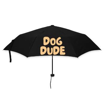 Dog Dude – Shirt für entspannte Hundefreunde - Regenschirm (klein) - Schwarz - Vorne