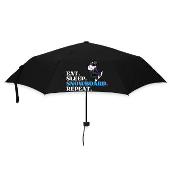 Eat Sleep Snowboard Repeat - Regenschirm (klein) - Schwarz - Vorne