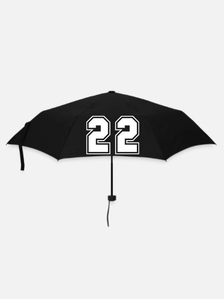 Sporty Number Design 22 - Umbrella (small) - black