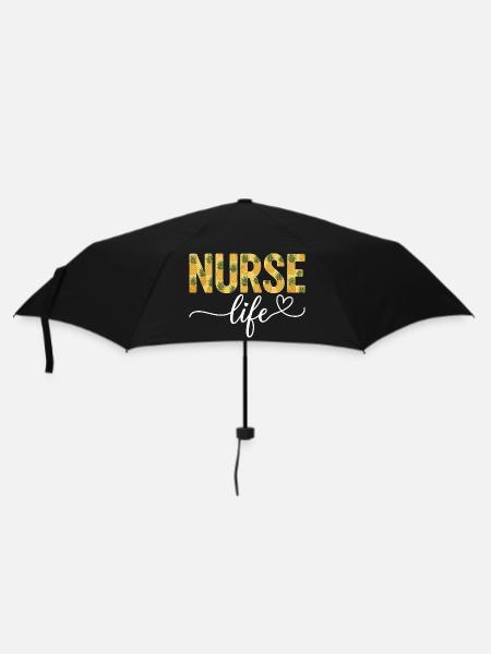 Krankenschwester, Nurse Life - Regenschirm (klein) - Schwarz