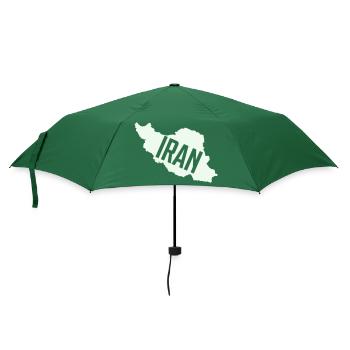 Iran Map Bold Typography - Umbrella (small) - bottlegreen - Front