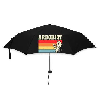 Baumpfleger Holzarbeiter Waldarbeiter Geschenk - Regenschirm (klein) - Schwarz - Vorne