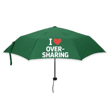 I Love Oversharing Social Media Too Much Info TMI - Regenschirm (klein) - Flaschengrün - Vorne