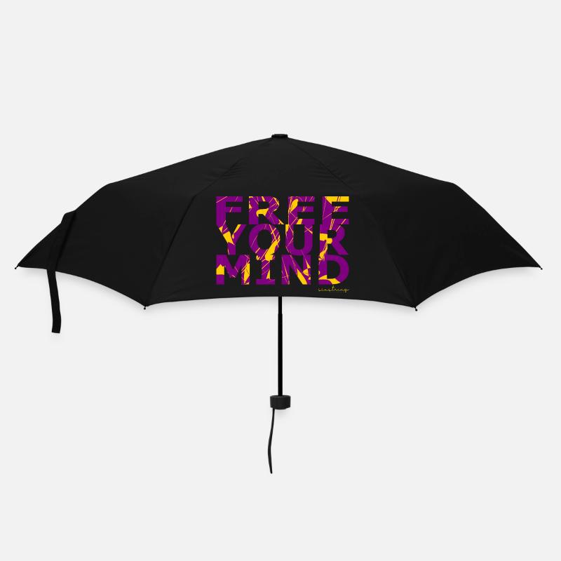 Free Your Mind - Regenschirm (klein) - Schwarz