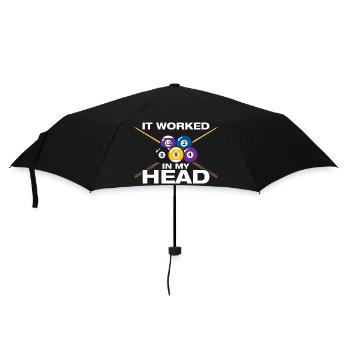 It worked funny billiards billiards player - Umbrella (small) - black - Front
