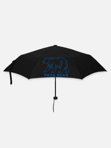Papa Bear - Regenschirm (klein) - Schwarz