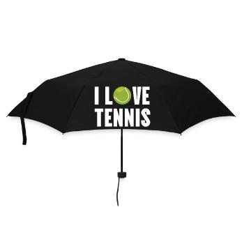 I love tennis. - Umbrella (small) - black - Front