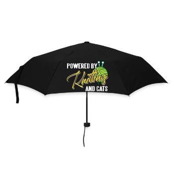 Propulsé par le tricot et la vie humoristique des chats - Parapluie standard - noir - Devant