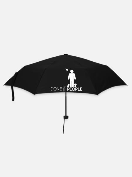 Done with People - Done with People Motif - Umbrella (small) - black