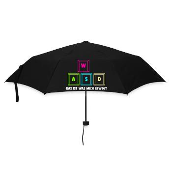 Zocken Computerspieler Zocker Gaming Gamer - Regenschirm (klein) - Schwarz - Vorne
