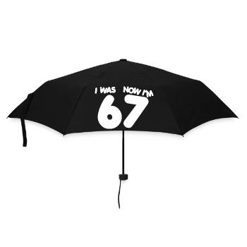 67 ans - sept ans soixante-sept sept anniversaire six ans - Parapluie standard - noir - Devant