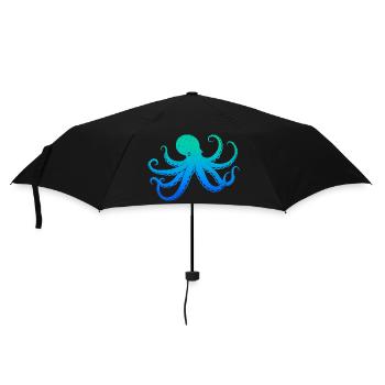 Pieuvre Garçons Enfants Poulpe Hommes - Parapluie standard - noir - Devant