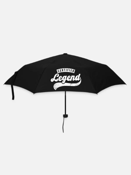Zertifizierte Legende - Regenschirm (klein) - Schwarz
