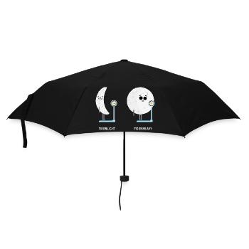 Lustige Mondphasen des Mondes Mondphasen Mondlicht - Regenschirm (klein) - Schwarz - Vorne