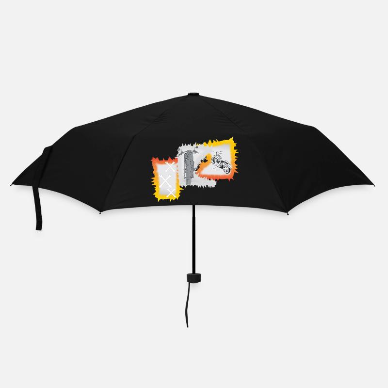 Motorcycle Workshop Motorcyclist Mechanic - Umbrella (small) - black