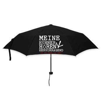 Hühnerflüsterer Huhn Hühnerhalter Hühner - Regenschirm (klein) - Schwarz - Vorne