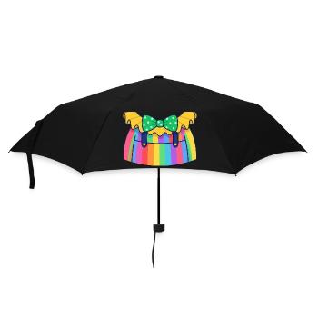 Déguisement de clown coloré Carnaval Carnaval - Parapluie standard - noir - Devant