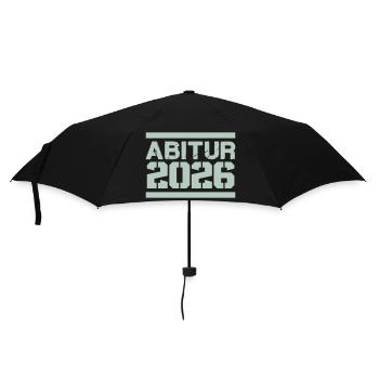 Abitur 2026 Design - Regenschirm (klein) - Schwarz - Vorne