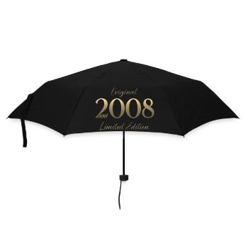 Cadeau d’anniversaire 18 Millésime Juillet 2008 - Parapluie standard - noir - Devant