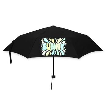 Helle Pastellsonne - Regenschirm (klein) - Schwarz - Vorne