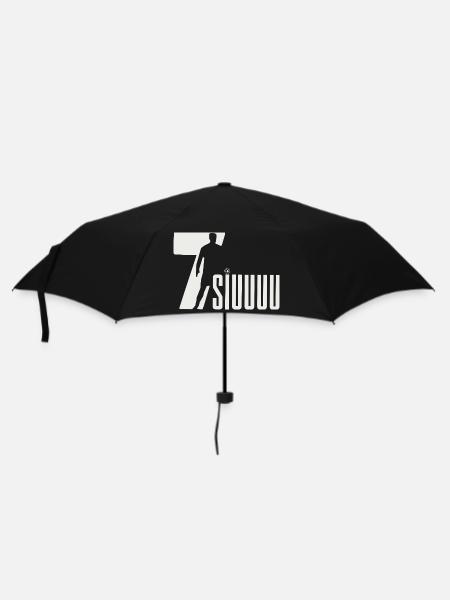 Soccer Silhouette ,Siuuuuu  - Umbrella (small) - black