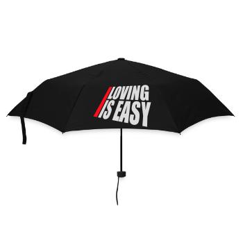 Loving Is Easy Inspirierend Romantisch Spruch Logo - Regenschirm (klein) - Schwarz - Vorne