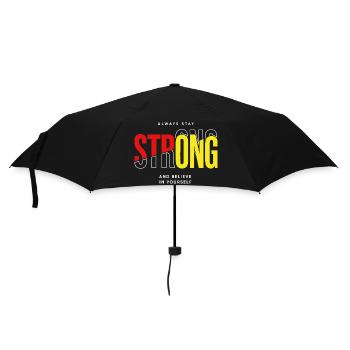 Stay Strong Typo with Confidence - Umbrella (small) - black - Front