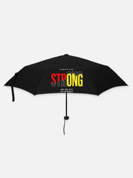 Stay Strong Typo with Confidence - Umbrella (small) - black