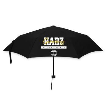 Harz Deutschland Koordinaten Reise Souvenir - Regenschirm (klein) - Schwarz - Vorne