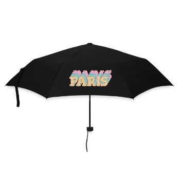 Paris – Faute de frappe pastel & style urbain - Parapluie standard - noir - Devant