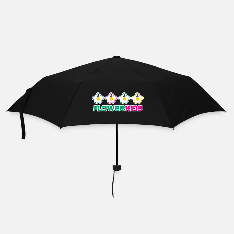 FLOWERKIDS (Row Logo) - Umbrella (small) - black