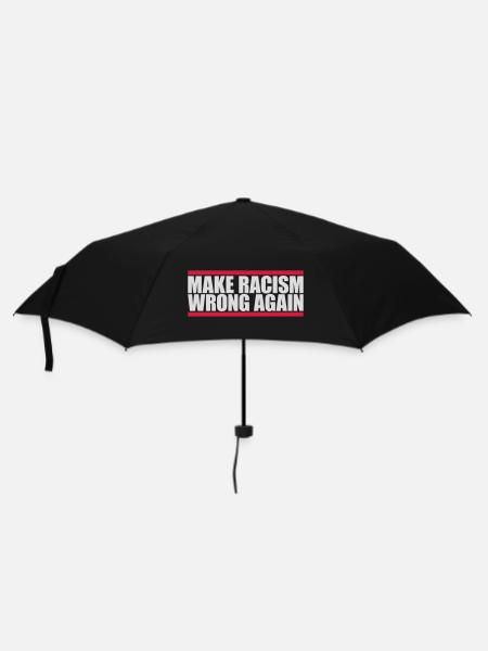 make racism wrong again - Regenschirm (klein) - Schwarz